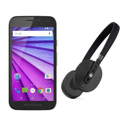 Motorola Moto G (3rd Gen) 8GB Black + Moto Pulse Wireless Headphones