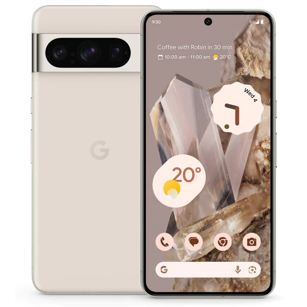 Google Pixel 8 pro (5G) 128GB Porcelain - Unlocked Refurbished Good