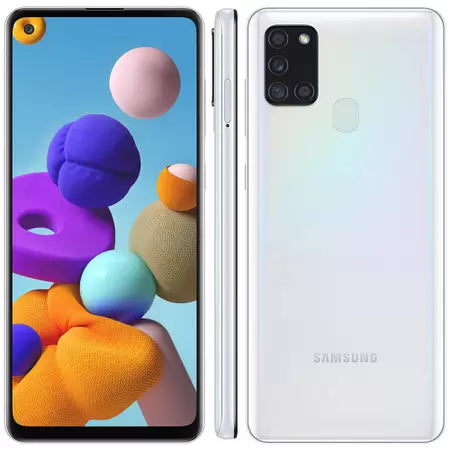 Samsung Galaxy A21S 2020 32GB, White Unlocked Refurbished Good