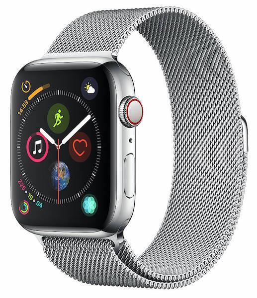 Apple Watch Series 4 44mm GPS + Cellular Silver Stainless Steel Refurbished Pristine