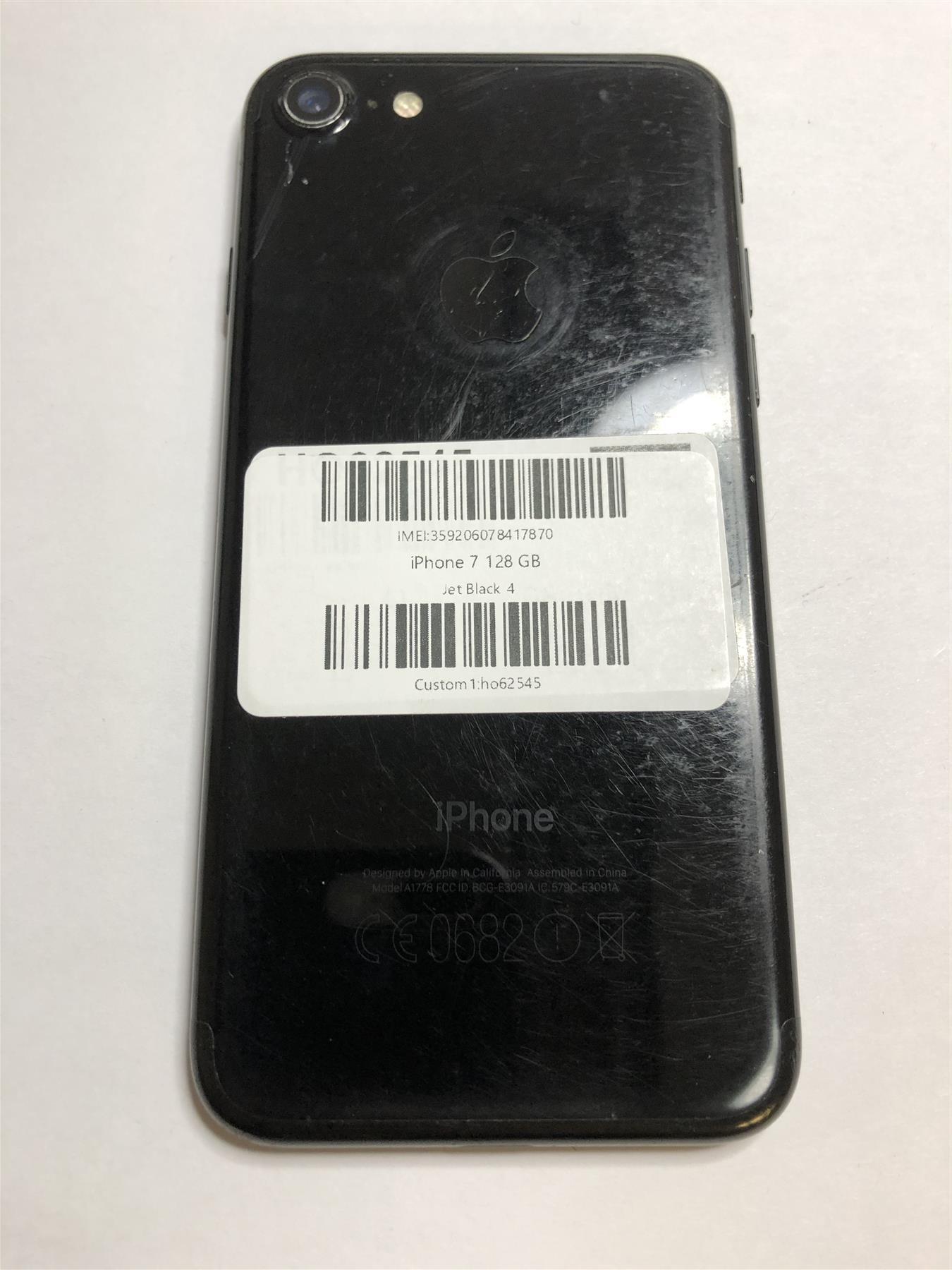 Apple iPhone 7 128GB Jet Black Unlocked - Used