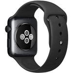 Apple Watch 42mm Space Black Stainless Steel Case with Black Sports Band Sim Free cheap