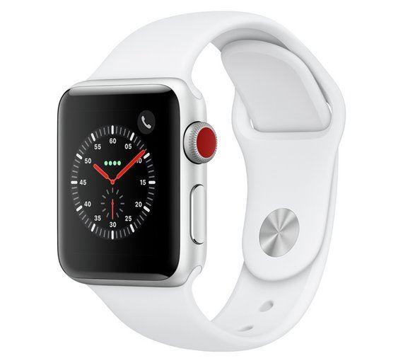 Apple Watch Series 3 GPS + Cellular, 38mm Silver Aluminium Case Refurbished Excellent