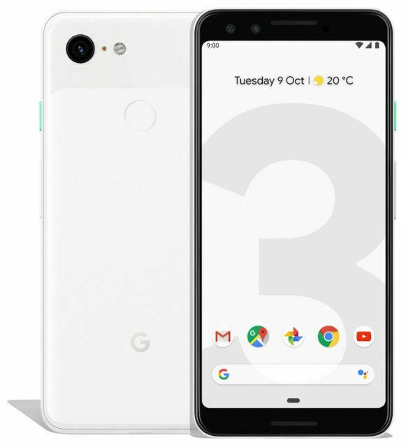 Google Pixel 3 64GB  Clearly White Unlocked Refurbished Pristine