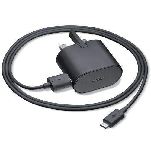 Nokia AC-60X High Output Fast USB UK Mains Charger 1.5A + MicroUSB Cable - Black Sim Free cheap
