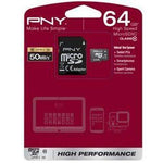 PNY 64GB SD Card + Adapter Class 10 UHS-I 50MB/s Sim Free cheap