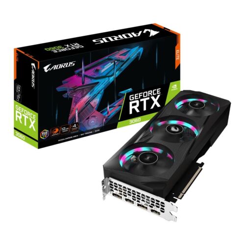 Gigabyte GeForce RTX 3060 Aorus Elite 12GB Nvidia Ampere Graphics Card GPU - (rev. 1.0)